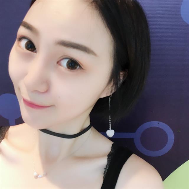 Korea sederhana marmer retak cinta batu rumbai panjang kaca peach anting-anting hati earbud Korea fa