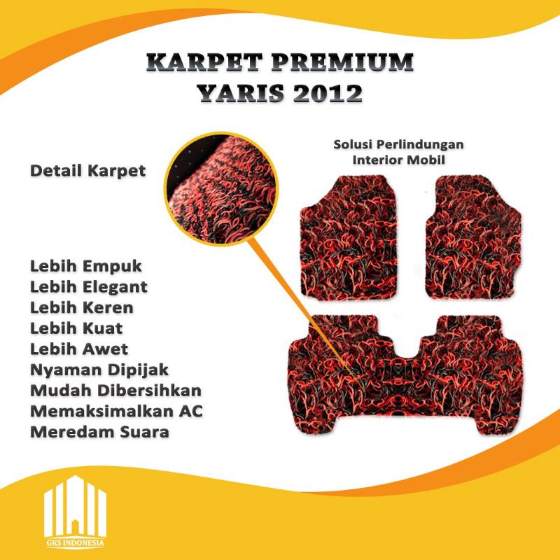 PRESTIGE - KARPET MOBIL - PREMIUM - TOYOTA - YARIS OLD - NON BAGASI - COIL MAT