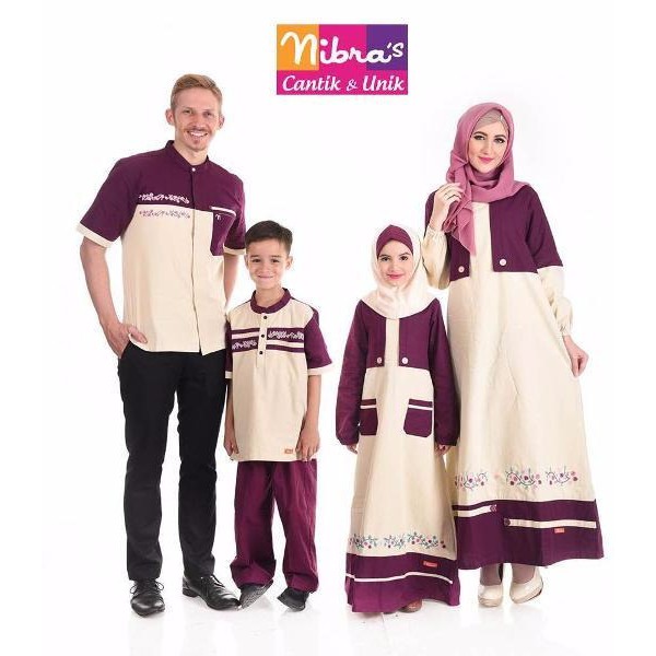 Promo Nibras Sarkel 29 Krem Baju Sarimbit Model Baju Muslim Couple