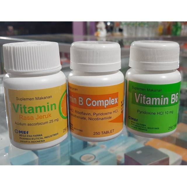 Vitamin C B6 B Plex Mef Isi 250 Tablet Indonesia