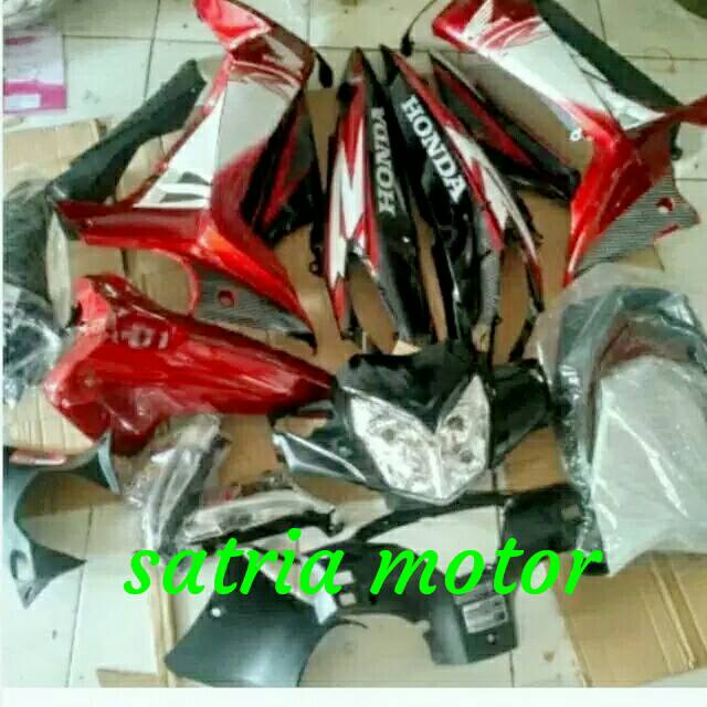 full body supra x 125 merah maroon