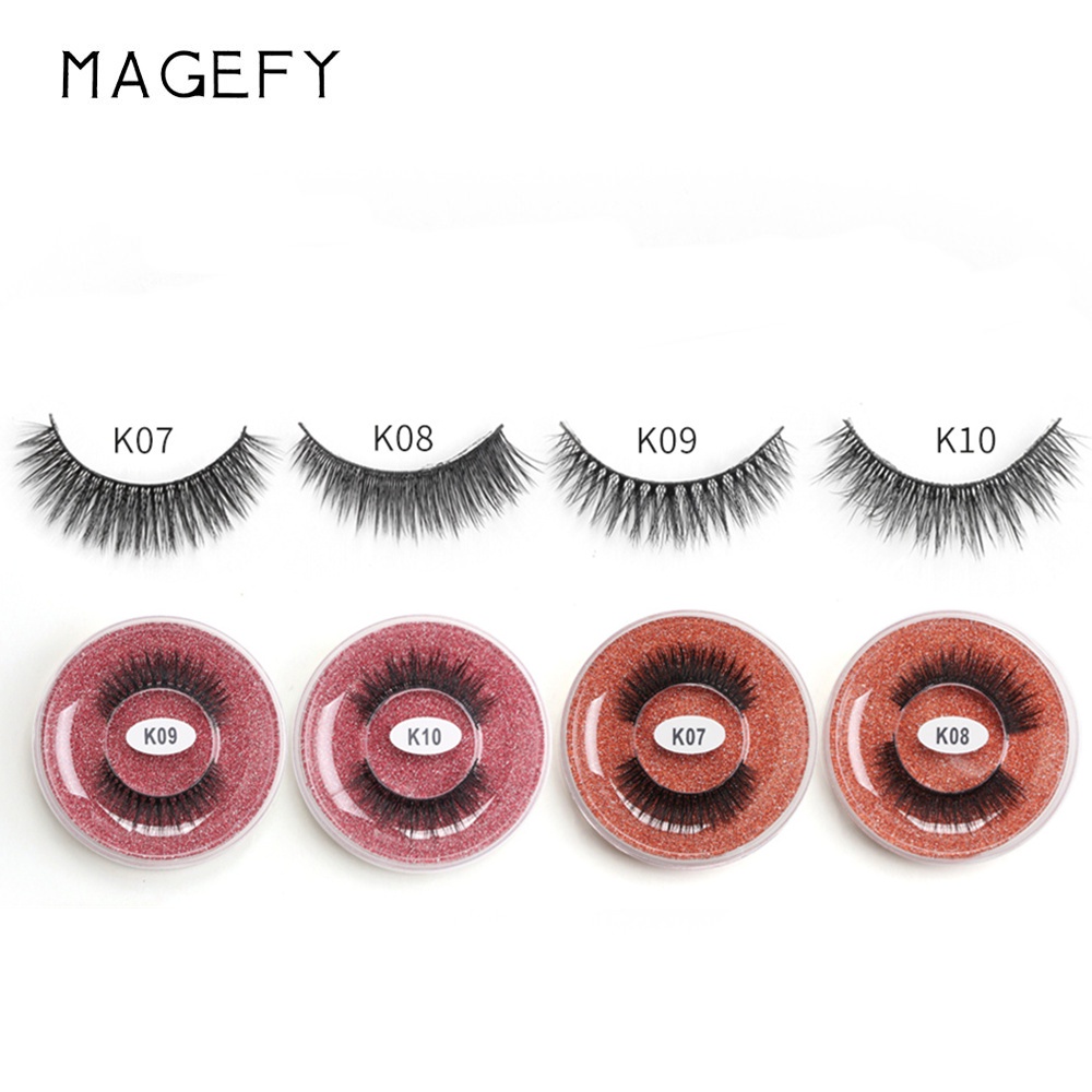 MAGEFY 1 Pasang Bulu Mata  Palsu Super Alami K01-K10 Buatan Tangan Lem Bulu Mata Bulu Mata Eyelash Extension 7126