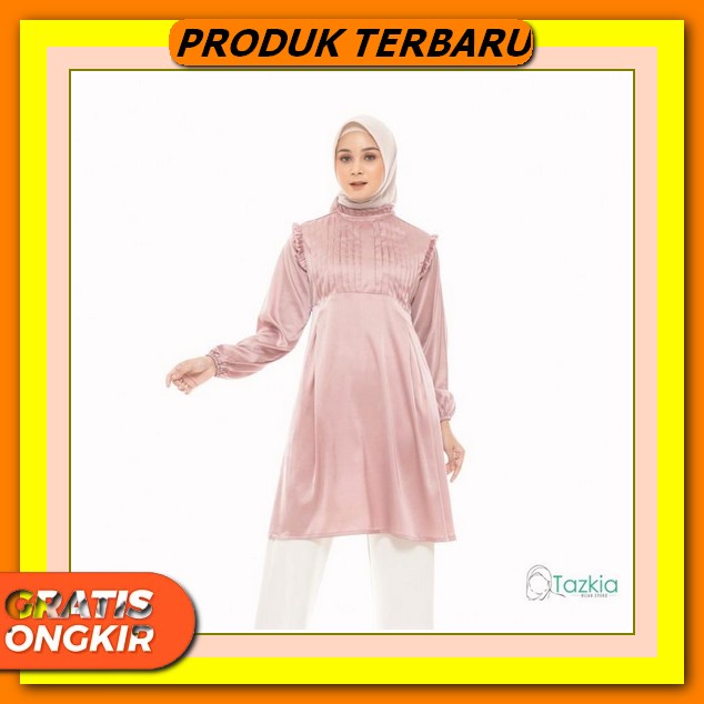Ds Fashion - Tunik Wanita Lengan Panjang / Tunik Kaos Knits Combi Wolfis Premium / Atasan Wanita Len
