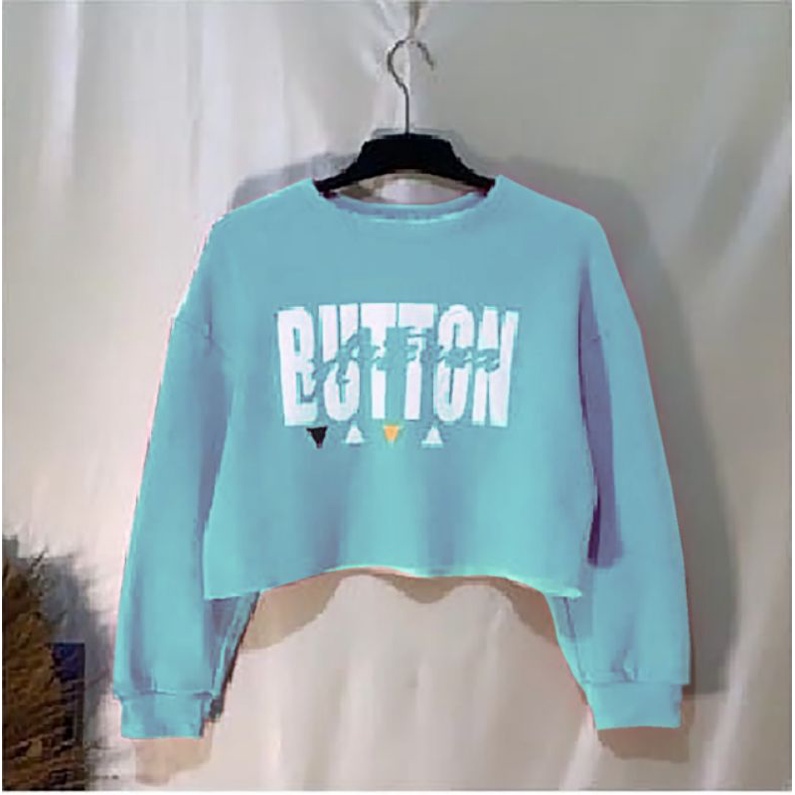 GSC - BUTTON CROOPE SWEATER / SWEATER CROOP WANITA TERBARU / Sweater OBLONG Wanita