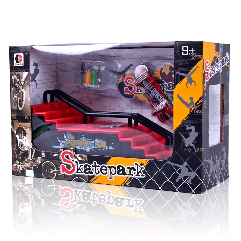 Skate Park Ramp Parts Untuk Tech Deck Fingerboard finger Board Taman Utama A DF Mainan Jari skateboard Lapangan Kombinasi set Adegan Profesional skateboard Jari Anak-Anak Paduan