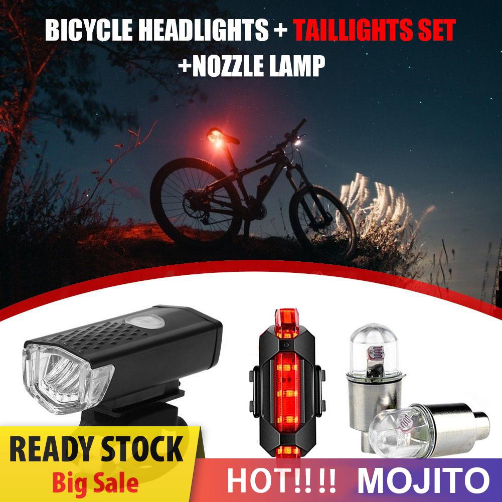 Xpe Set Lampu Depan / Belakang Sepeda Mtb Led 300lm 800mah