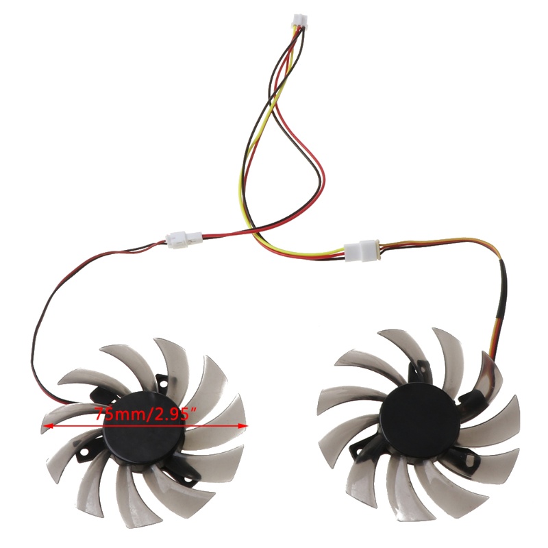 Btsg 2Pcs T128010Sm 75mm 3Pin Cooling Fan Untuk GTX 460 465 560 Ti 580 650 750Ti GT440 GT610 GT730 Graphics Card Cooler Fa