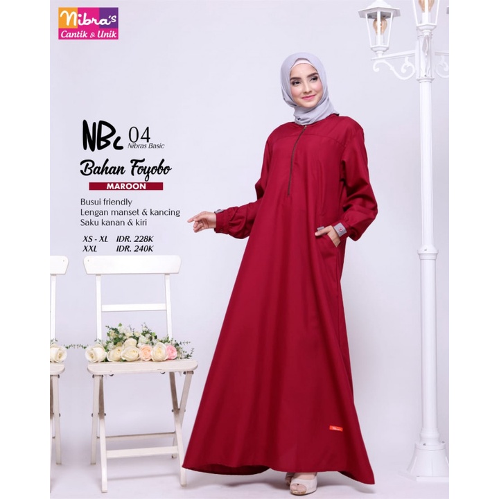 GAMIS DRESS WANITA MUSLIM NIBRAS NBC 004