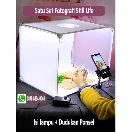 Mini Photo Studio Magic Box Light Box Portable dengan LED 45x40x40