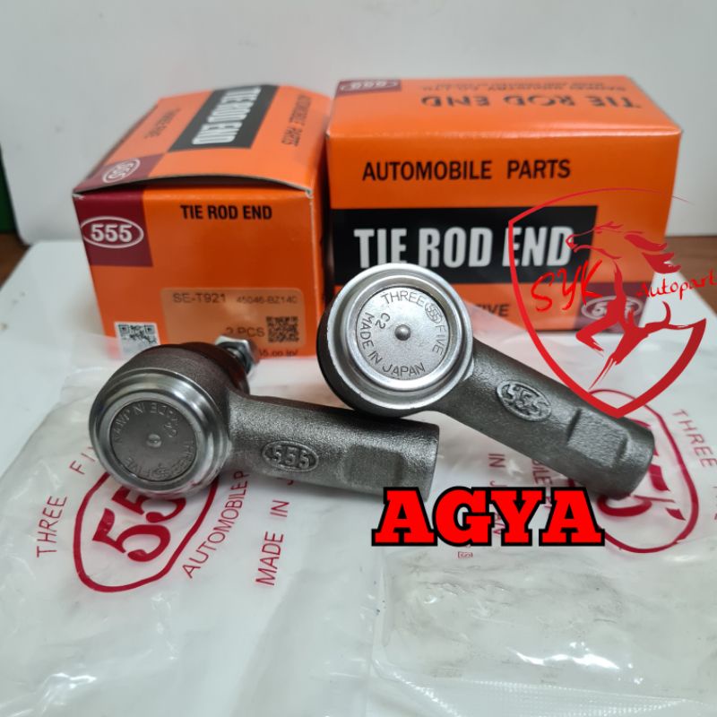 TIE ROD AGYA/AYLA 555 SE-T921(45046-BZ140)harga per set @2pc