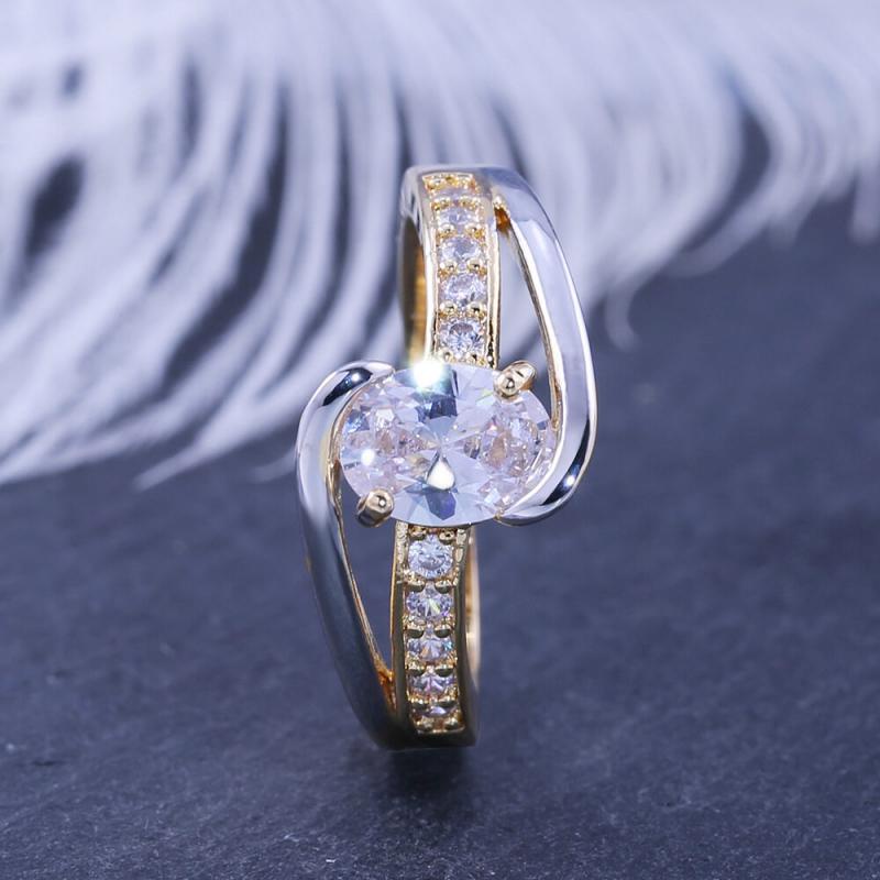 Cincin Wanita Hias Cubic Zirconia Untuk Pernikahan / Hadiah Valentine