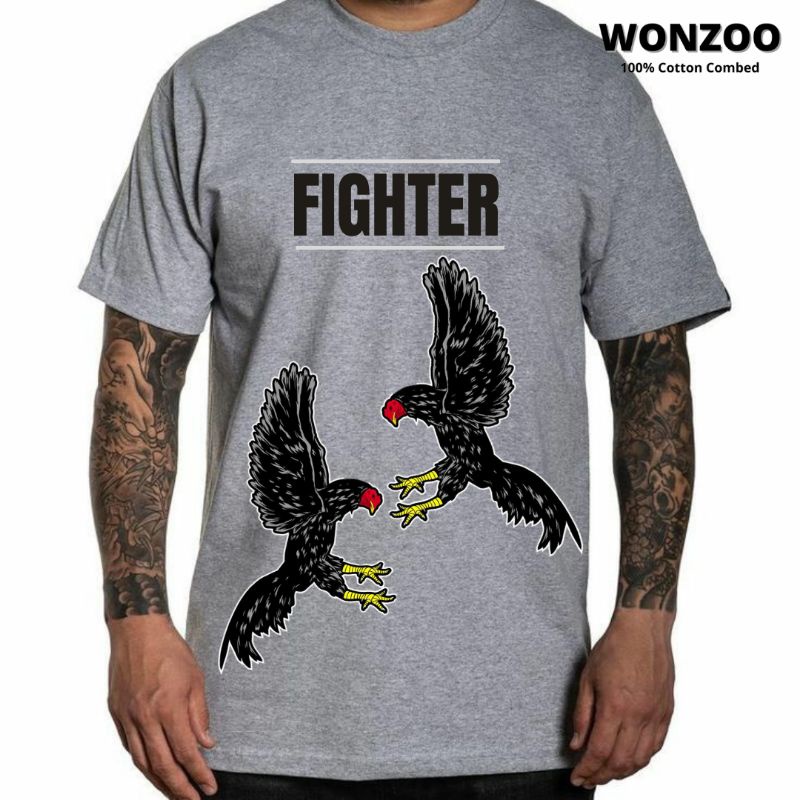 KAOS AYAM JAGO SABUNG AYAM -TSHIRT COCK FIGHTING (BAYAR DITEMPAT)
