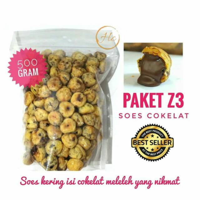 Snack kiloan soes coklat
