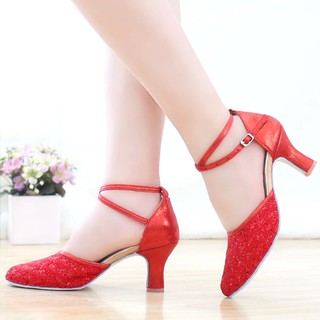 Original Sepatu  Kets  2021 High heel Glitter  Lady Latin 