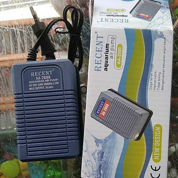 OPEN SALE MESIN AIRPUMP RECENT AA2800 PUMP AERATOR 1 LUBANG FILTER IKAN MURAH