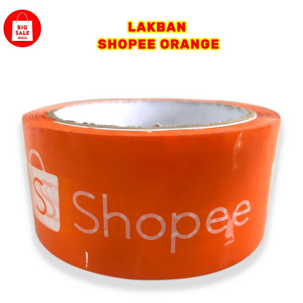 Lakban OPP Tape / Lakban Printing Shopee Orange, dan lakban hijau 60 Yard