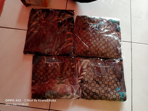 Maura Cople - Sania Ruffle Batik Cople Jazy Gamis Syari - Gamis Kerah Jazz Motif Puser. Cs