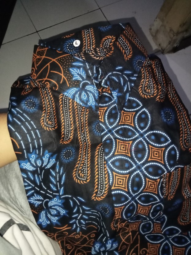 Couple Tunik Batik Motif Seno Biru M L Xl Xxl