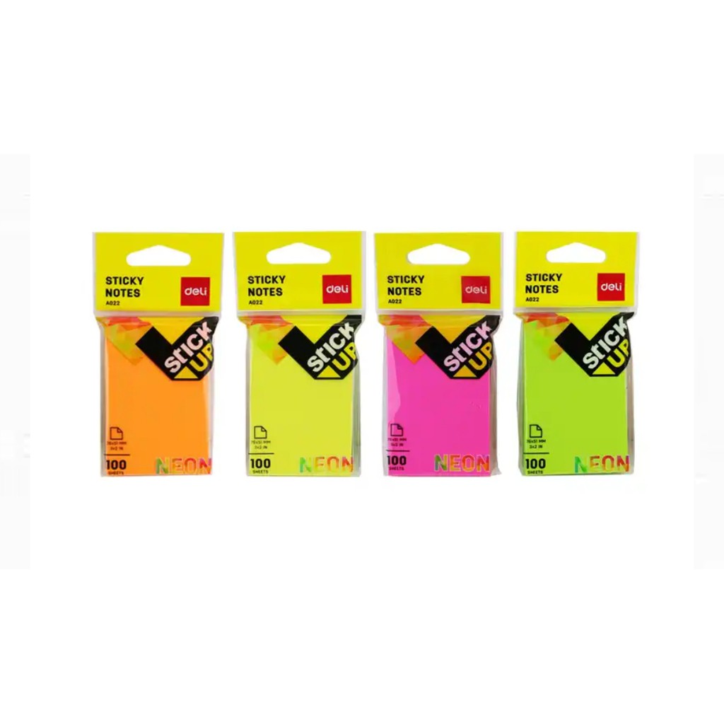 Sticky Notes / Memo Tempel Stick Notes Warna Neon 76 x 51MM A02202 Deli