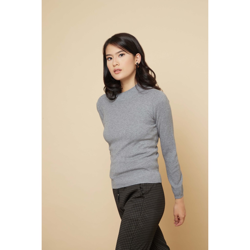 Peach Poppy Milan Top - Atasan Wanita Kaos Sweater Turtleneck Lengan Panjang