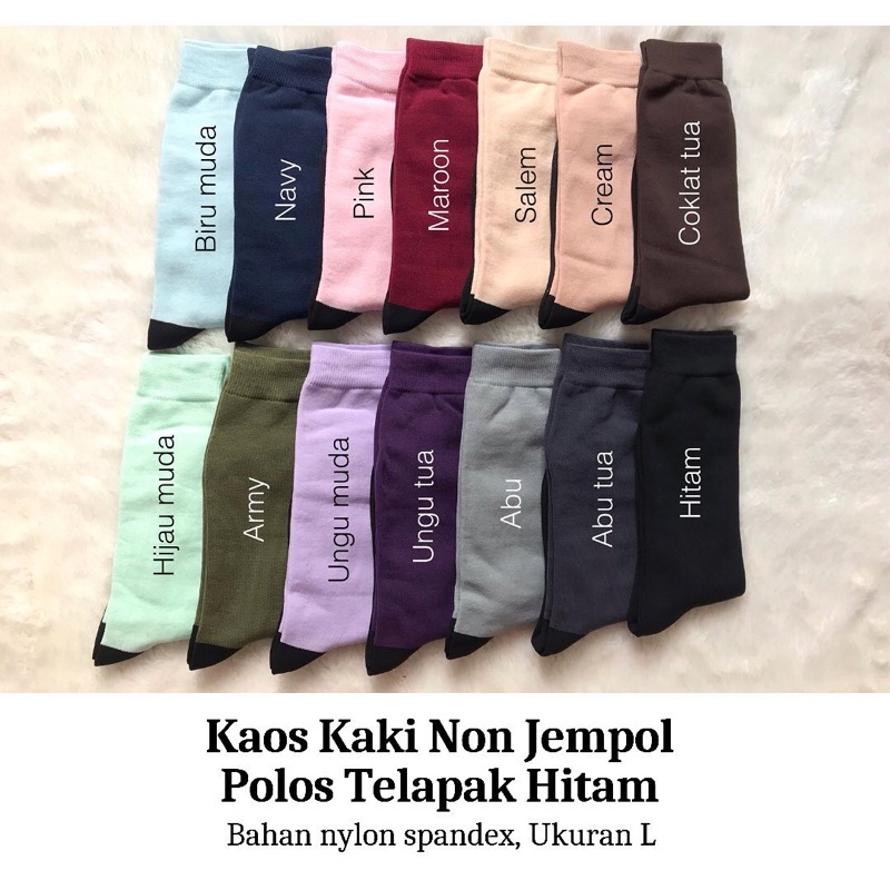 Satu Pasang Kaos Kaki Tumit Non Jempol