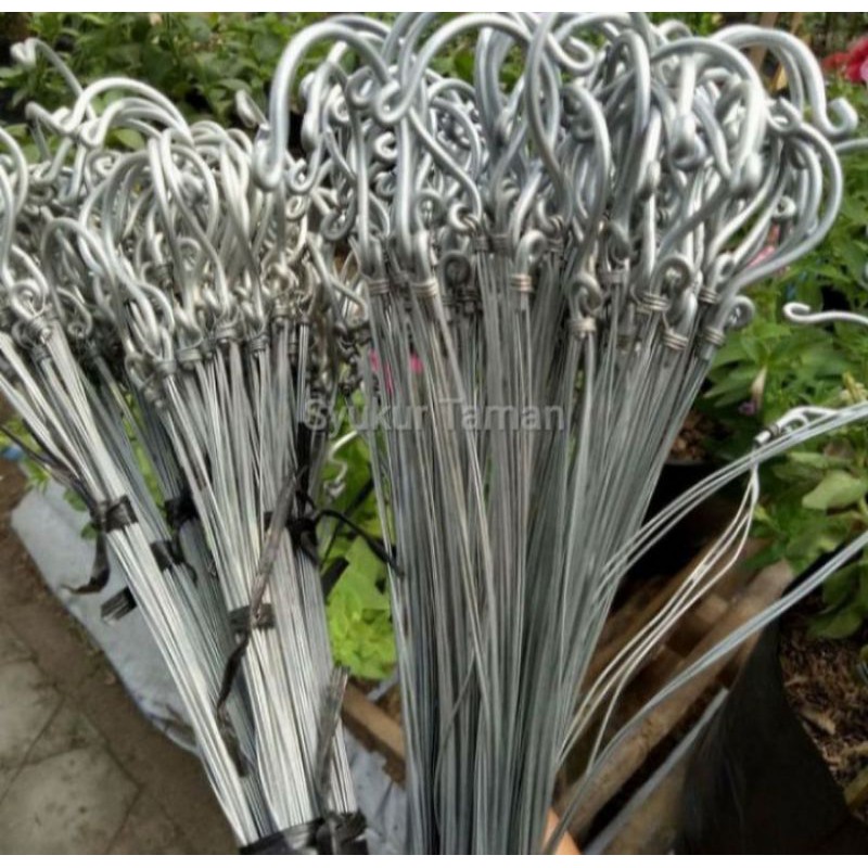 kawat gantungan pot isi 10 / kawat gantung pot