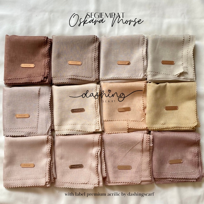 [𝗖𝗟𝗘𝗔𝗥𝗔𝗡𝗖𝗘 𝗦𝗔𝗟𝗘] HIJAB SEGIEMPAT OSKARA WAFFLE MORSE LASERCUT/SEGIEMPAT WAFFLE LASERCUT