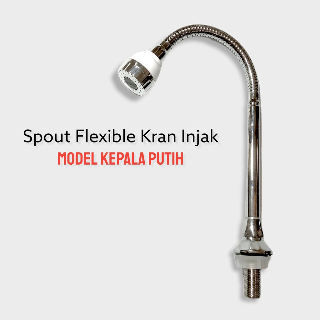 Spout Flexible kran injak / leher angsa kran injak / kepala kran pedal / Pipa Kran AIr Injak