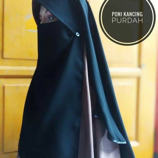 Niqob Poni Kancing Purdah