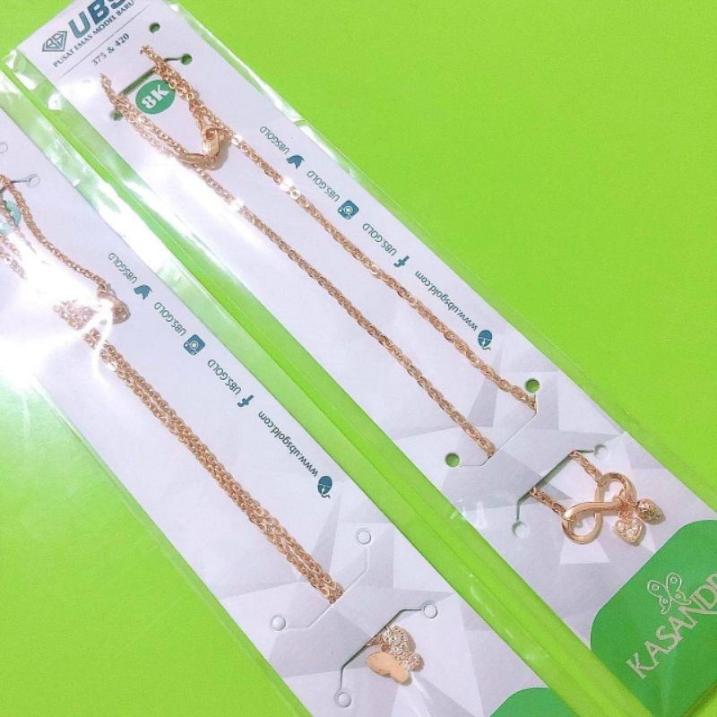 Kalung UBS Kupu dan infinity kadar 8K/375 UBS