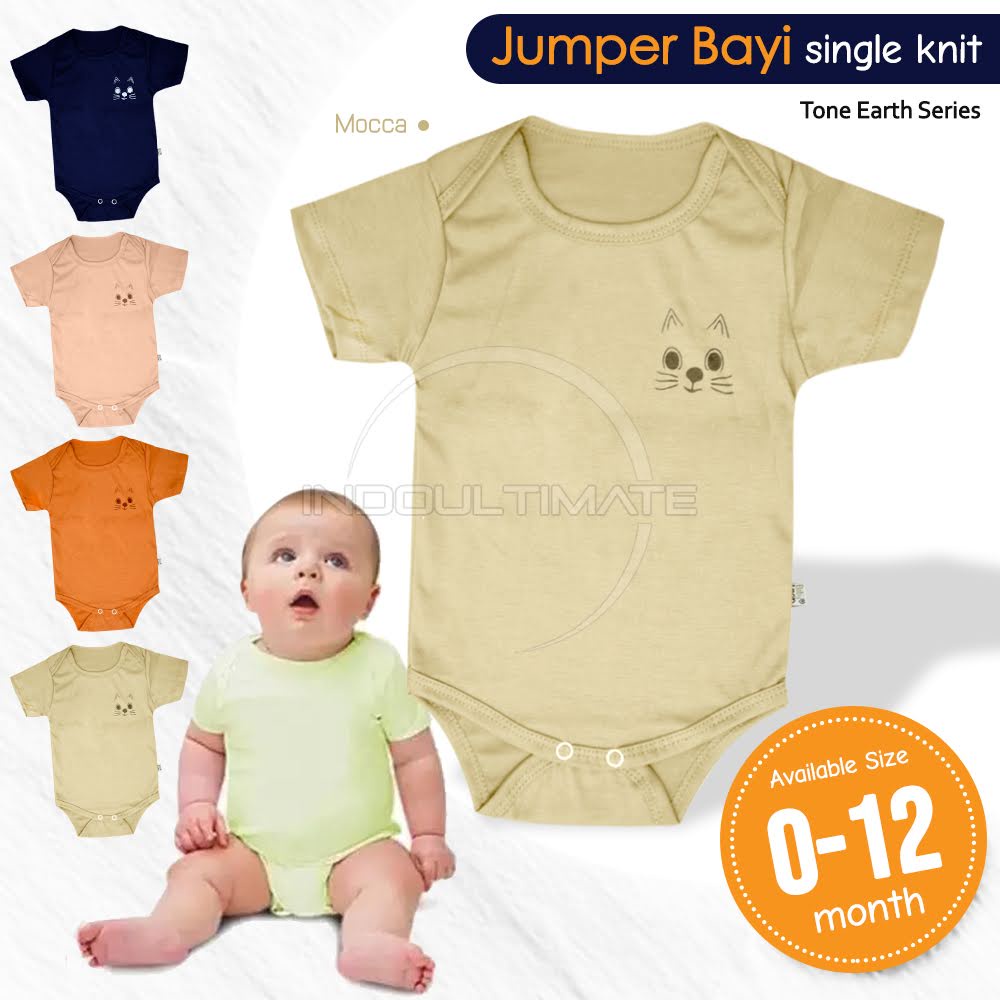 BC-302SK BC-303SK BABY LEON Jumper Bayi Body Suit Bayi Jumper Bayi Jumsuit Bayi Jumpsuit Bayi Perempuan Laki-Laki Baju Bayi Cewek Cowok Kaos Bayi Pakaian Bayi Baju Tidur Anak Bayi Baju Harian bayi-Jumper Unisex Mocca