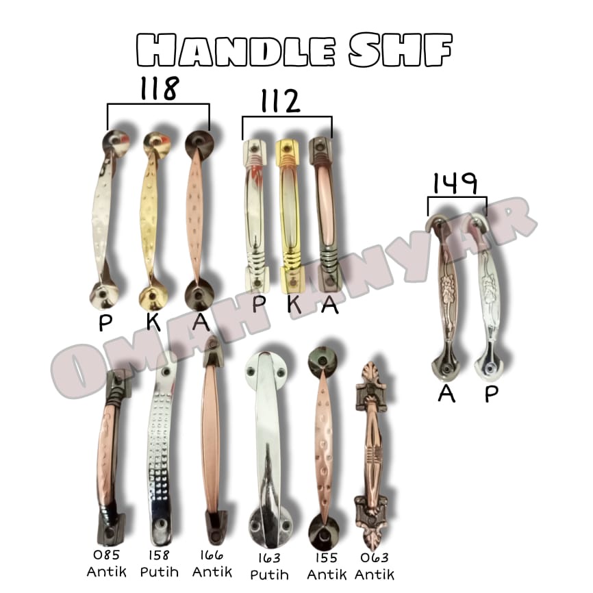 Handle Tarikan Laci Lemari Bahan BESI BUKAN PLASTIK Drawer Pull SHF