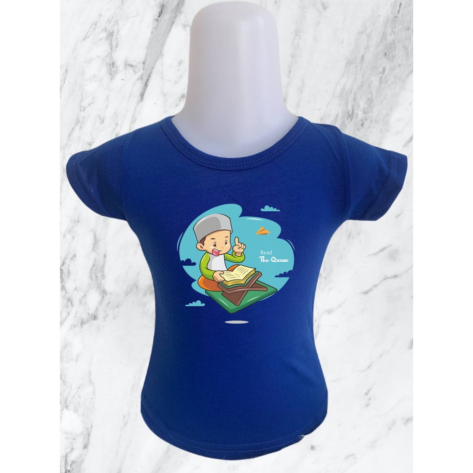 Baju Atasan Anak Islami Motif Anak Ngaji | Kaos Anak Ngaji Kekinian | Baju Anak Soleh Ngaji