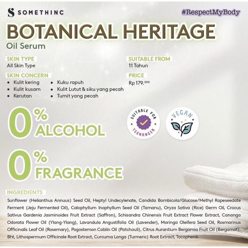 Somethinc Botanical Heritage Oil Serum 40ml