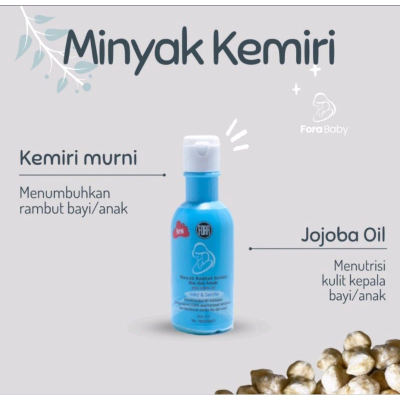 FORA Minyak Kemiri 65ML Penebal Alis Penebal Rambut Candlenut Oil Aman Utk Bayi dan Dewasa