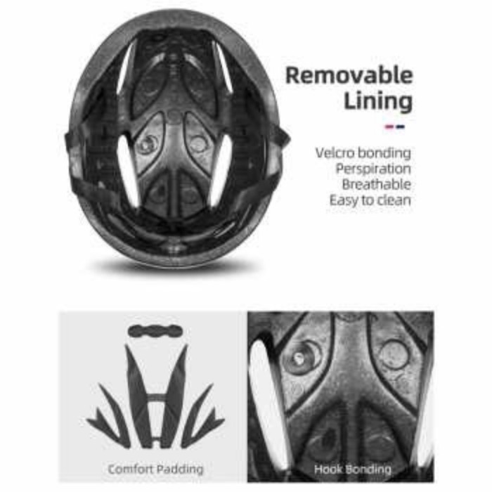 ROCKBROS helm sepeda cycling bike helmet + Visor TT-16-CP