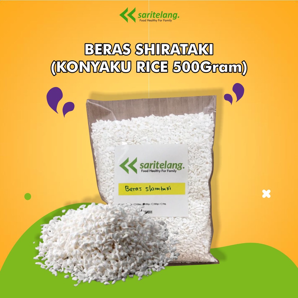 

Shirataki Konnyaku Rice / Beras Shirataki Konyaku 500Gram (Low Carb Konyaku Rice - Beras Rendah Kalori)