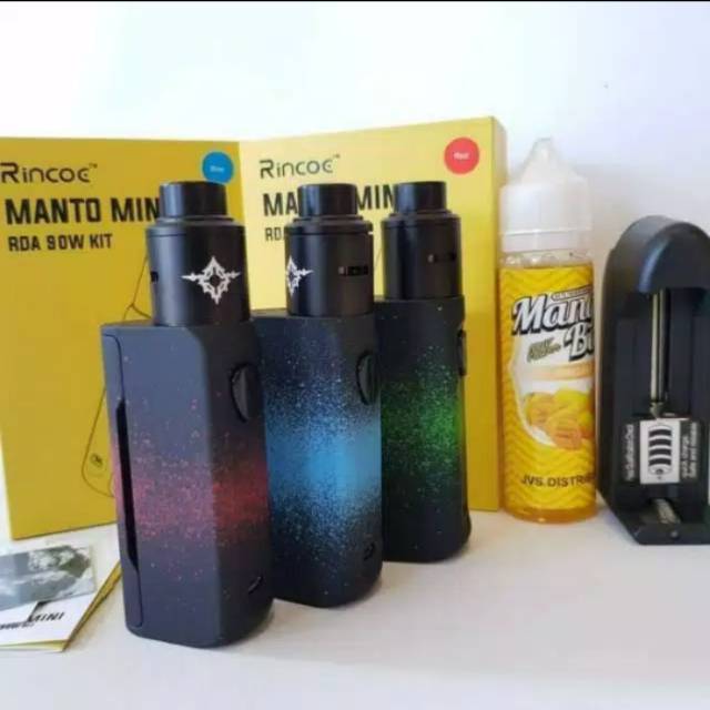 PAKET SIAP NGEBUL/RINCOE MANTO MINI 90 WATT FREE BATRE DAN LIQUID/VAPE/ROKOK ELEKTRIK