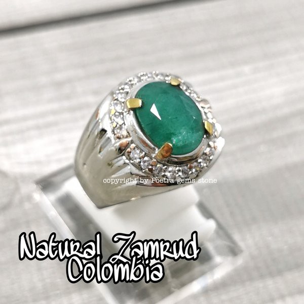 CINCIN BATU PERMATA NATURAL JAMRUD EMERALD BERLY est COLOMBIA Ist 08