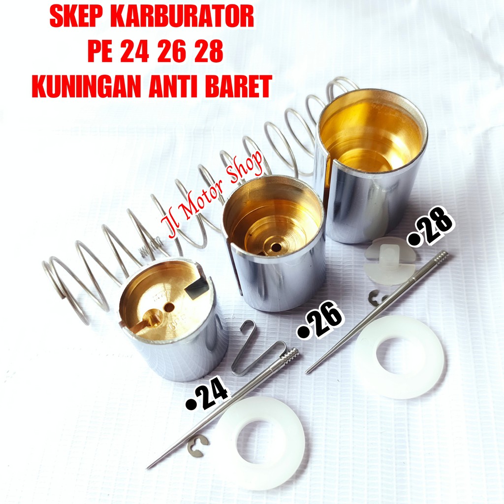 PISTON SKEP KARBU PE 24 26 28 KUNINGAN  - SKEP PISTON KARBURATOR PE 24 26 28 PE24 PE26 PE28 KUNINGAN ANTI BARET