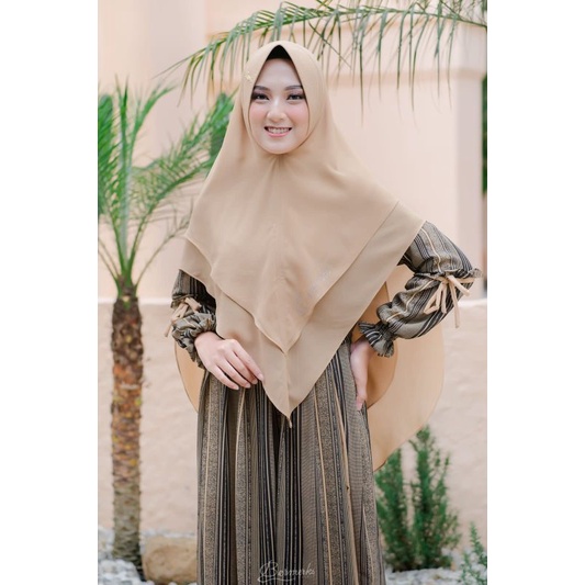 alana calista set syari by bermerks gamis ceruty set khimar doble layer salur gamis cirebon khimar p