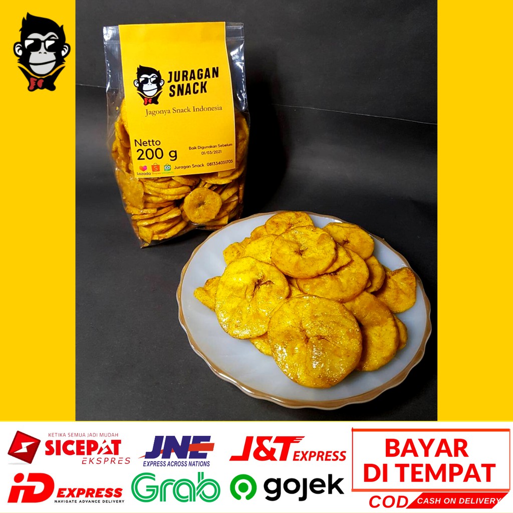 

KERIPIK SALE PISANG 200 g Makanan Ringan Snack Jajanan Camilan Kripik Keripik Sale Pisang Manis