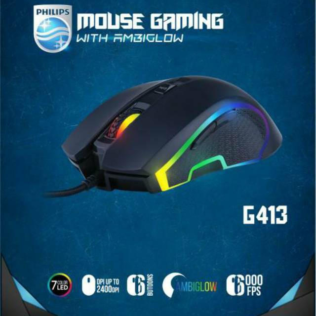 PHILIPS Mouse Gaming Momentum Ambiglow G413