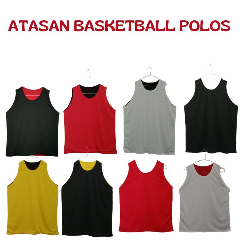 ATASAN JERSEY BASKET BOLAK-BALIK POLOS 2 WARNA / ATASAN BAJU BASKET POLOS / ATASAN JERSEY BASKET / B