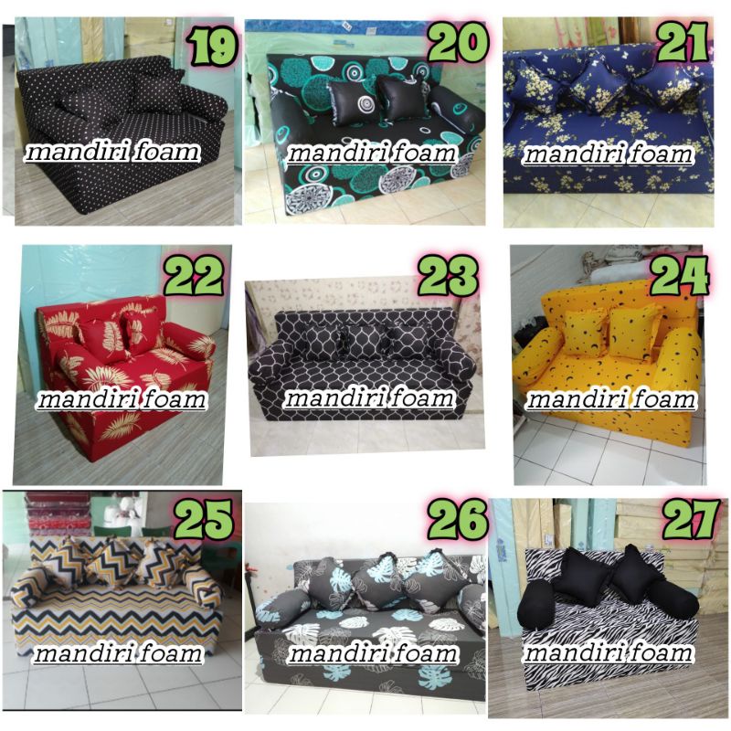 Sarung SofaBed Inoac Bahan Nikita dan Star tebal 20cm Cover Sofa bed Sarung Sofa
