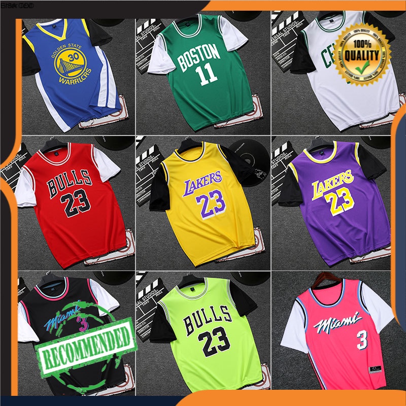 James Jersey Palsu Dua Potong Pria  Wanita Lengan Pendek. 23 Lakers Curry Kobe T-shirt Owen Rompi Ba