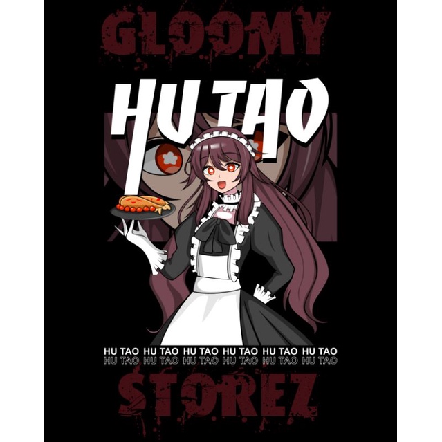 Kaos Hu Tao Maid Genshin Impact