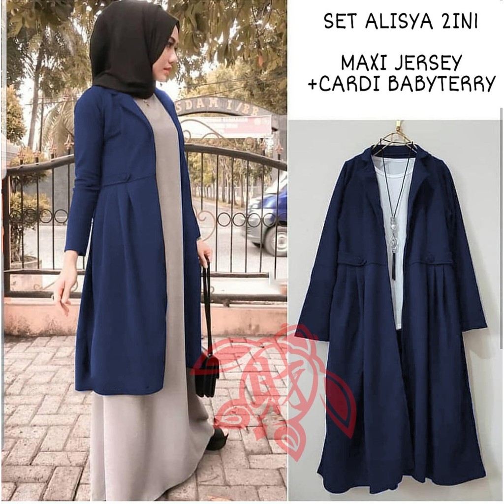 SET MAXI ALISYA CARDI 2IN1 3 WARNA