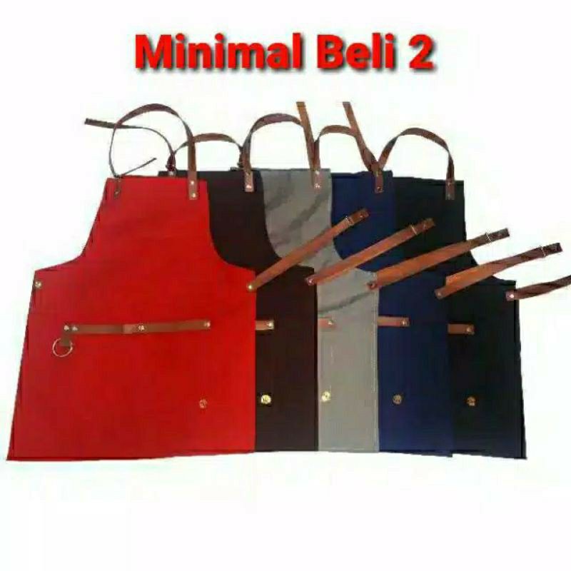 CELEMEK MEMASAK / APRON MASAK / APRON BARBER / APRON CHEF / APRON BARISTA / CAFE / CLEMEK BARBERSHOP