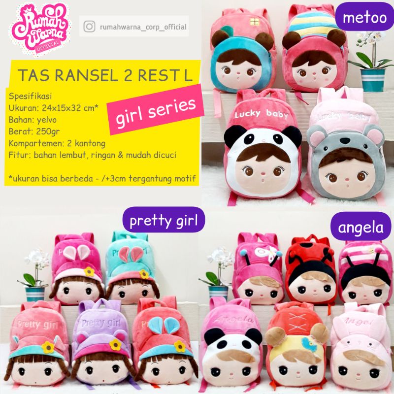 TAS RANSEL 2REST L ANGELA METOO PRETTY GIRL